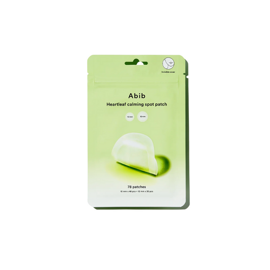 ABIB Heartleaf Calming Spot Patch is a protective hydrocolloid patch designed to care for blemishes while calming the skin. Enriched with Heartleaf Extract (Houttuynia Cordata) and Centella Asiatica compounds (Asiaticoside, Asiatic Acid, Madecassic Acid), it helps reduce redness and irritation. Tea Tree Oil provides antibacterial support, while the patch shields troubled areas from external impurities, promoting a faster, cleaner recovery.