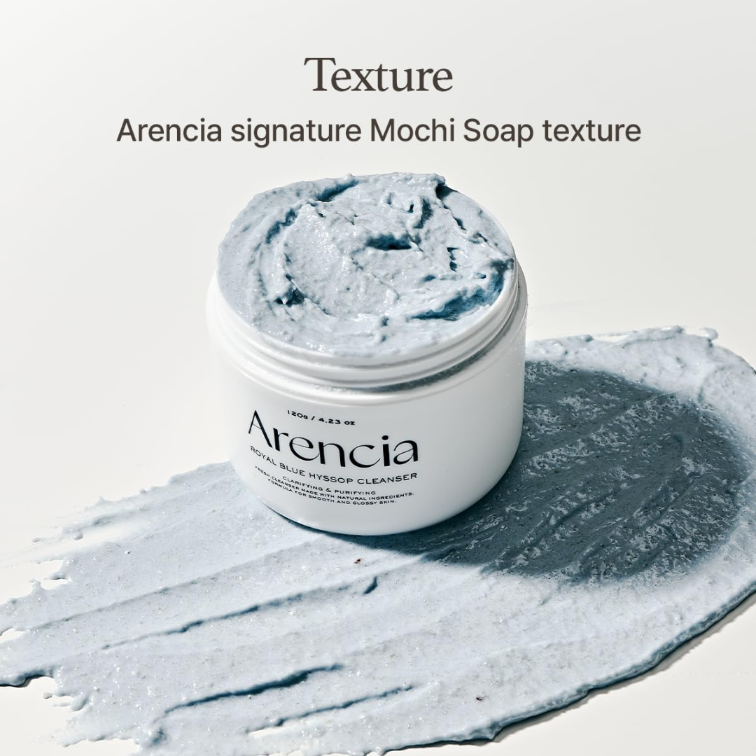 ARENCIA Fresh Royal Blue Hyssop Rice Mochi Cleanser 120g