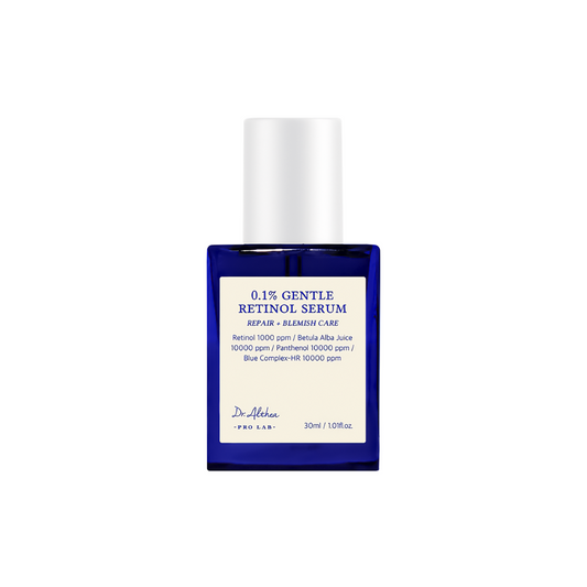 DR. ALTHEA 0.1% Gentle Retinol Serum is a beginner-friendly retinol serum formulated with 0.1% Retinol and Bakuchiol to smooth fine lines, improve elasticity, and refine skin texture. Infused with Panthenol, Allantoin, and soothing botanical extracts like Chamomile and Lavender, it calms and hydrates while supporting skin renewal. Lightweight and gentle, it helps promote a firmer, brighter, and healthier-looking complexion.