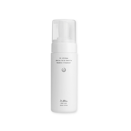 DR. ALTHEA Amino Acid Gentle Bubble Cleanser is a mild foaming cleanser designed to deeply cleanse without stripping the skin. Powered by Amino Acid Surfactants, it effectively removes impurities while maintaining the skin’s natural moisture balance. Enriched with Sodium Hyaluronate, Ceramide NP, and Perilla Seed Extract, it hydrates, soothes, and strengthens the skin barrier. With added amino acids and botanical waters, this cleanser leaves the skin feeling soft, refreshed, and comfortable after every wash