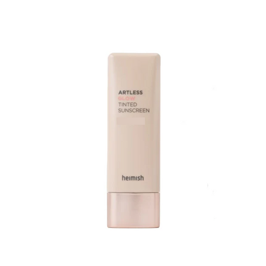 HEIMISH Artless Glow Tinted Cream Shine Beige is a multi-functional tinted cream that combines hydration, sun protection, and a natural glow. Formulated with Niacinamide for brightening and Adenosine for anti-aging care, it evens out skin tone while delivering a radiant, dewy finish. Enriched with Pearl Extract and botanical ingredients like Rosa Canina Fruit Extract and Thyme Leaf Extract, it nourishes and soothes the skin. Perfect for daily wear, this tinted cream provides lightweight coverage and a lumin
