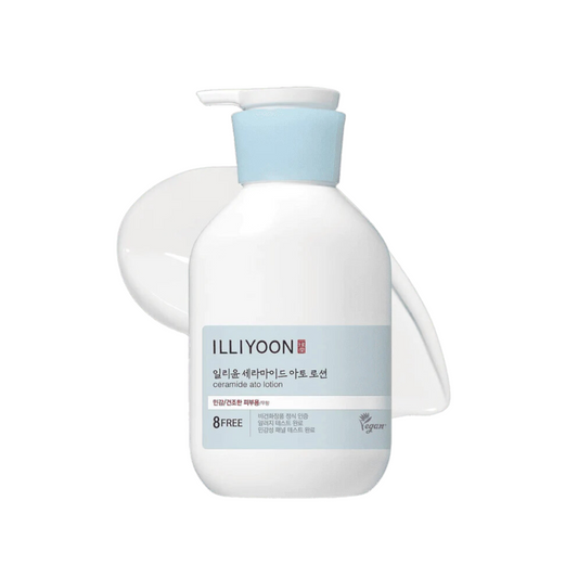ILLIYOON Ceramide Ato Lotion is a deeply nourishing lotion suitable for both face and body. Formulated with Ceramide, Cholesterol, and natural extracts like Ginseng Root Water and Licorice Root Extract, it hydrates and strengthens the skin's moisture barrier. This lotion enhances the skin's natural resilience, soothes irritation, and maintains soft, supple, and comfortable skin. Ideal for daily use.