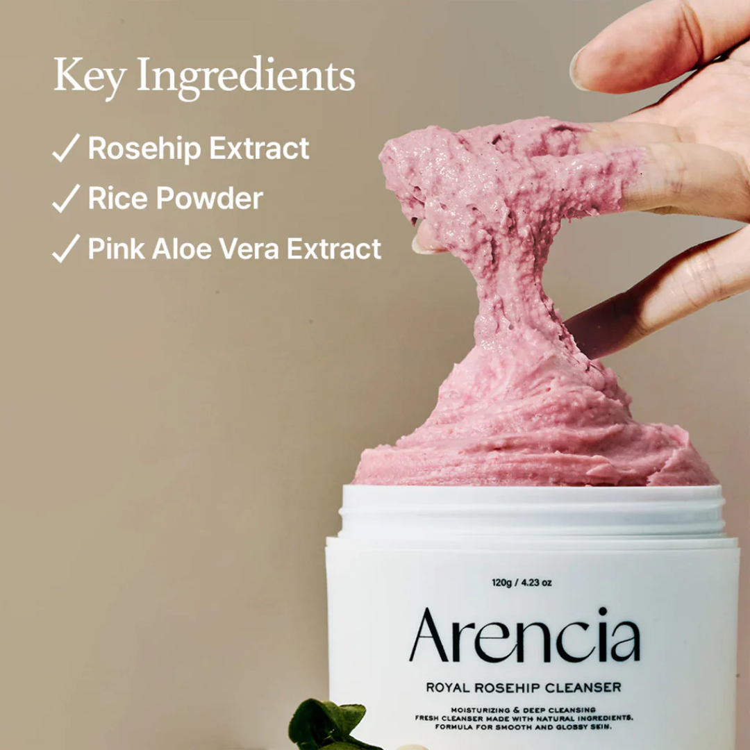 ARENCIA Fresh Rosehip Rice Mochi Cleanser 120g