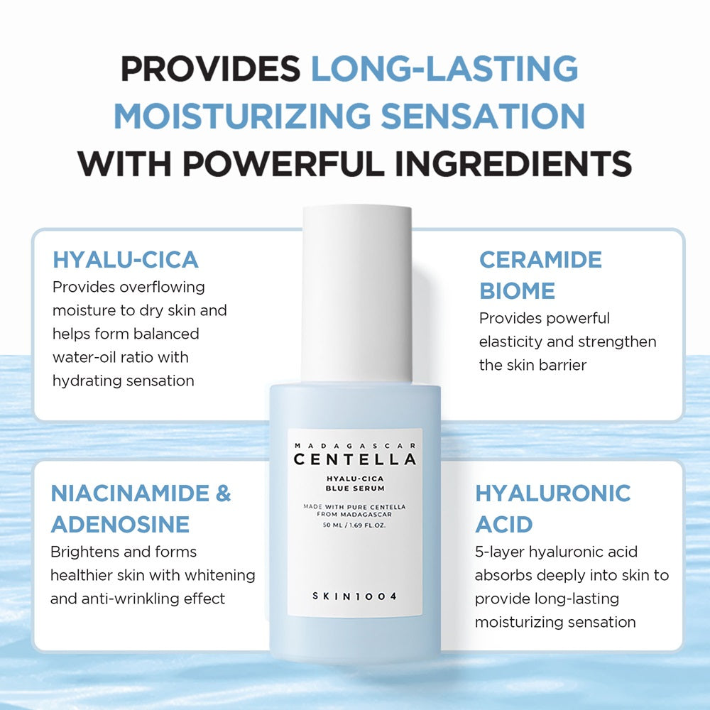 SKIN1004 Madagascar Centella Hyalu-Cica Blue Serum