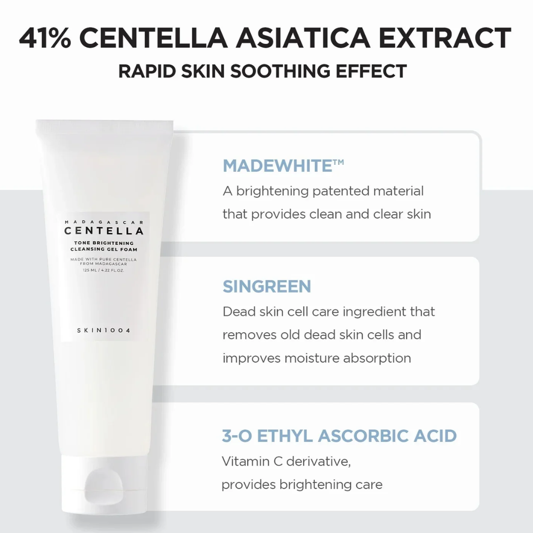 SKIN1004 Madagascar Centella Tone Brightening Cleansing Gel Foam 125ml