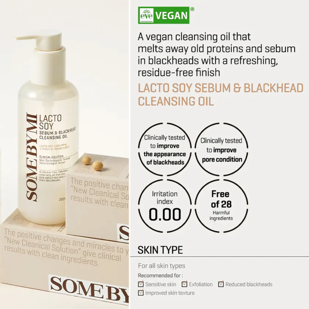 SOME BY MI Lacto Soy Sebum & Blackhead Cleansing Oil 200ml