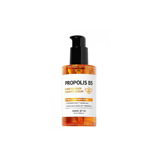 SOME BY MI Propolis B5 Glow Barrier Calming Serum is a powerhouse formula designed to soothe, strengthen, and revitalize your skin. Infused with 73% Propolis Extract and Honey Extract, it delivers intense nourishment while supporting the skin's natural barrier. Enriched with Panthenol (10,000 ppm), Centella Asiatica Extract, and Ceramide NP, this serum calms irritation, hydrates deeply, and improves skin resilience. Fermented ingredients, including Lactobacillus and Saccharomyces Ferment Extracts, enhance s