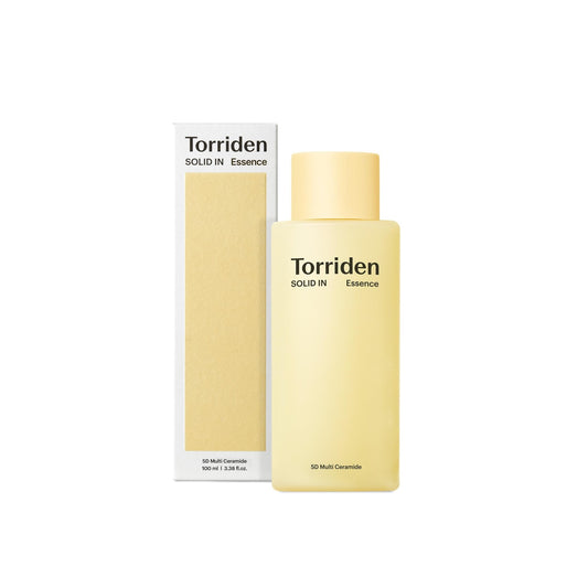 TORRIDEN SOLID-IN All Day Essence is a lightweight, hydrating essence designed to strengthen and soothe the skin barrier. Enriched with 5 types of Ceramides, Panthenol, and Sodium Hyaluronate, it provides long-lasting moisture while calming sensitive skin. Infused with botanical extracts like Chamomile and Green Tea, it leaves the skin soft, balanced, and comfortable throughout the day. Ideal for dry, sensitive, or dehydrated skin.