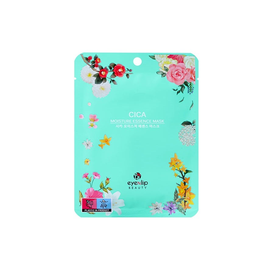 EYENLIP Cica Moisture Essence Mask is designed to soothe and deeply hydrate the skin. Featuring Centella Asiatica Extract, this mask calms irritation and boosts the skin's healing process, making it perfect for sensitive or stressed skin. Key ingredients like Sodium Hyaluronate and Panthenol provide intense moisture, leaving the skin plump and soft. The inclusion of Madecassoside and Asiatic Acid helps reinforce the skin's barrier and reduce redness. Ideal for anyone seeking a refreshing boost of hydration