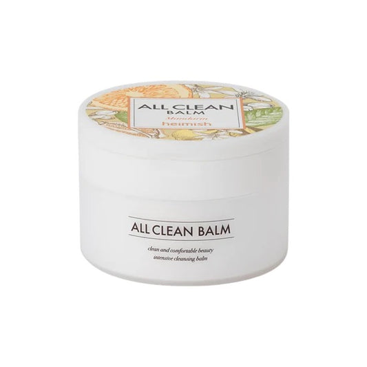 HEIMISH All Clean Balm Mandarin is a refreshing cleansing balm that effortlessly removes makeup, sunscreen, and impurities while nourishing the skin. Infused with Mandarin Extract and a blend of citrus oils like Bitter Orange Leaf Oil and Tangerine Fruit Extract, it delivers a burst of freshness with every use. Enriched with Shea Butter, Moringa Oil, and Turmeric Root Extract, it hydrates, soothes, and revitalizes the skin. This balm melts into a silky texture, leaving your skin clean, soft, and radiant.