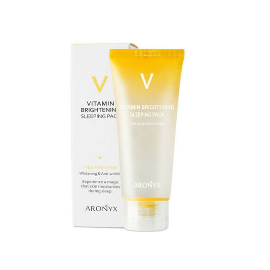 MEDI FLOWER Aronyx Vitamin Brightening Sleeping Pack is an overnight mask designed to brighten and revitalize your skin while you sleep. Formulated with Niacinamide and a blend of fruit extracts like Grape, Apple, and Peach, it helps to even out skin tone and enhance radiance. Infused with Honey and Propolis Extract, this sleeping pack provides deep hydration and nourishment, leaving your skin feeling soft and refreshed by morning. Ideal for all skin types, it works overnight to reveal a brighter, more radi