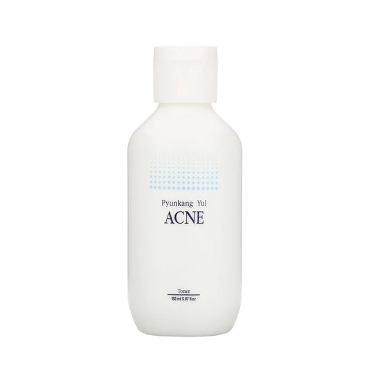 PYUNKANG YUL Acne Toner is a lightweight toner specially formulated to care for troubled skin. Enriched with Willow Bark Extract and Niacinamide, it helps control excess oil, refine pores, and brighten the complexion. A soothing blend of Centella Asiatica, Green Tea, and Chamomile calms irritation, while Copper Tripeptide-1 supports skin recovery. Gentle yet effective, it leaves acne-prone skin refreshed, balanced, and clearer-looking.
