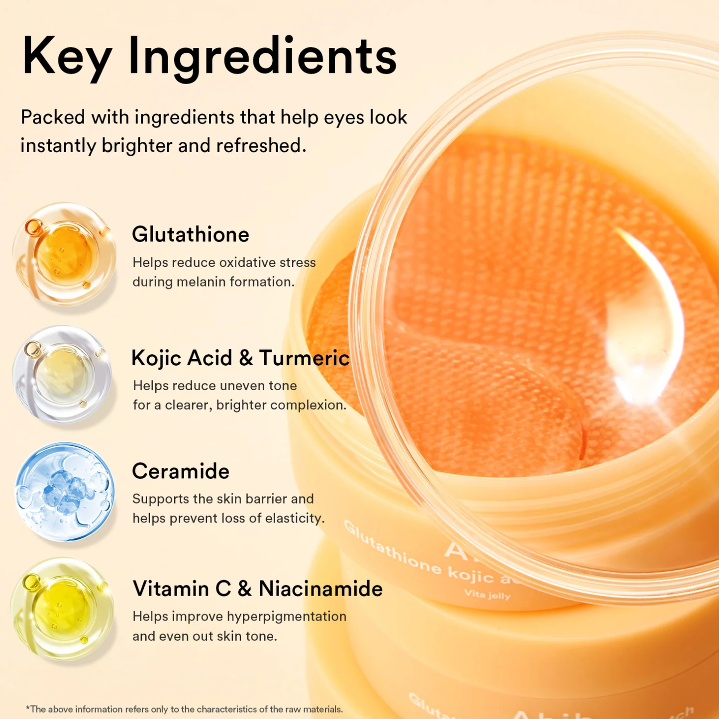 ABIB Glutathione Kojic Acid Eye Patch Vita Jelly 60ea