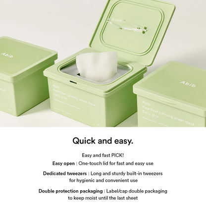 ABIB Heartleaf Calming Sheet Mask Daily Pick 30ea