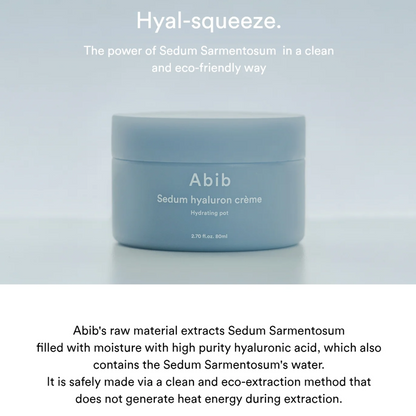 ABIB Sedum Hyaluron Creme Hydrating Pot 80ml