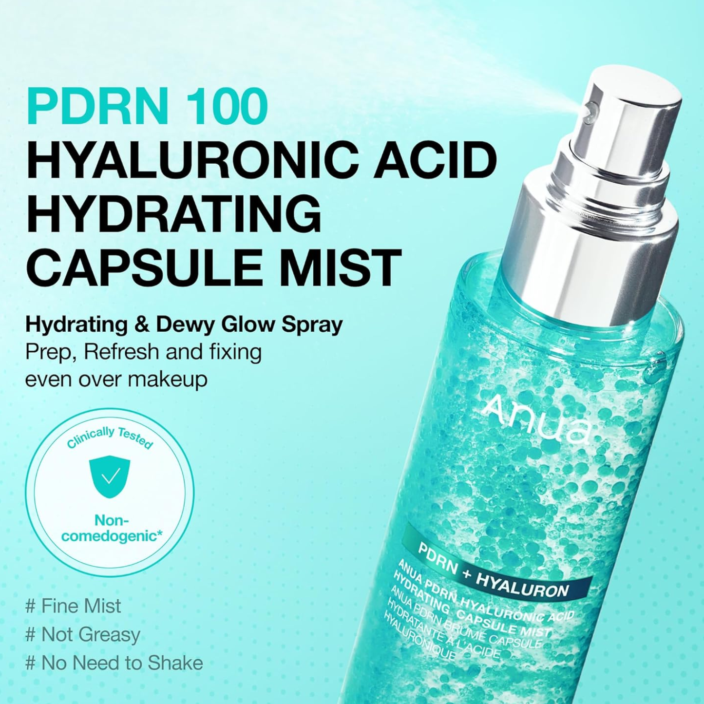 ANUA PDRN Hyaluronic Acid Hydrating Capsule Mist 100ml