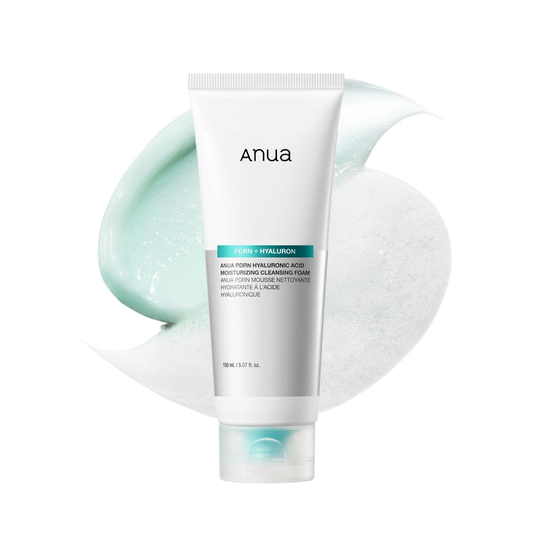 ANUA PDRN Hyaluronic Acid Moisturizing Cleansing Foam is a hydrating daily cleanser that gently removes impurities without stripping the skin. Enriched with PDRN (Sodium DNA) and multiple forms of Hyaluronic Acid, it helps deliver deep moisture while maintaining a healthy, radiant complexion. Hydrolyzed Collagen supports skin elasticity, while Ceramide NP, Panthenol, and Allantoin help strengthen and soothe the moisture barrier. The soft cream texture transforms into a rich, cushiony lather, leaving skin sm