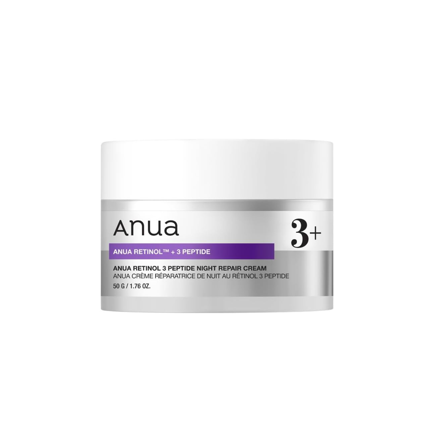 ANUA Retinol 3 Peptide Night Repair Cream is a nourishing overnight treatment designed to improve elasticity and reduce the appearance of fine lines. Formulated with Retinol and three types of Peptides, it helps smooth skin texture and support a firmer, more youthful look. Niacinamide and Adenosine brighten and enhance radiance, while Ceramide NP, Shea Butter, and Hyaluronic Acid deeply hydrate and strengthen the skin barrier. Enriched with Bakuchiol, Resveratrol, and Centella Asiatica Extract, this clinica