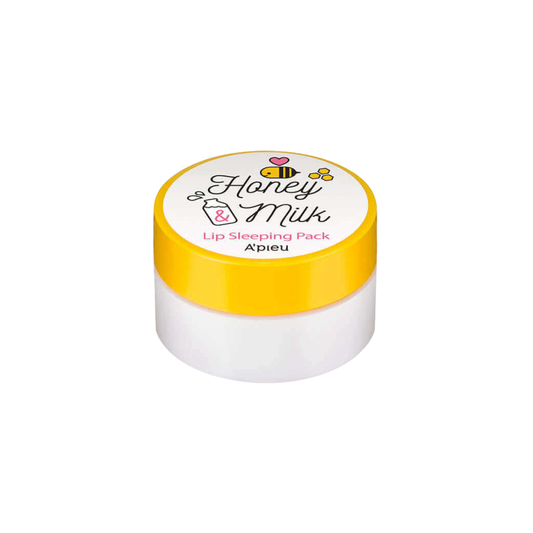 APIEU Honey &amp; Milk Lip Sleeping Pack is a nourishing overnight lip treatment designed to deeply moisturize, soften, and protect dry, chapped lips. Formulated with Honey Extract, Milk Protein Extract, Glycerin, and Vitamin E, it helps lock in moisture, smooth roughness, and prevent moisture loss while you sleep. Its rich, protective formula leaves lips feeling soft, smooth, and comfortable by morning.