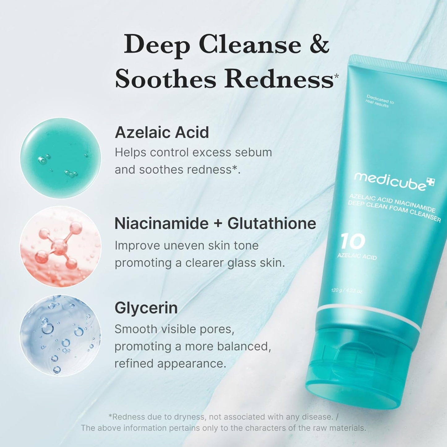 MEDICUBE Azelaic Acid Niacinamide Deep Clean Foam Cleanser 150g