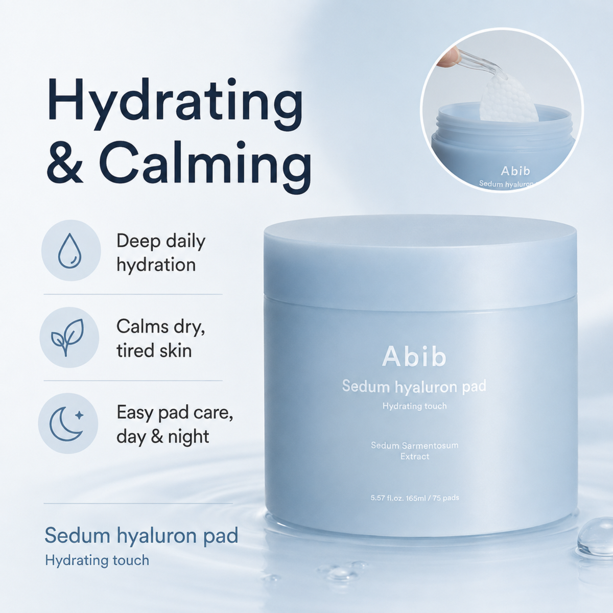 ABIB Sedum Hyaluron Pad Hydrating Touch  75ea