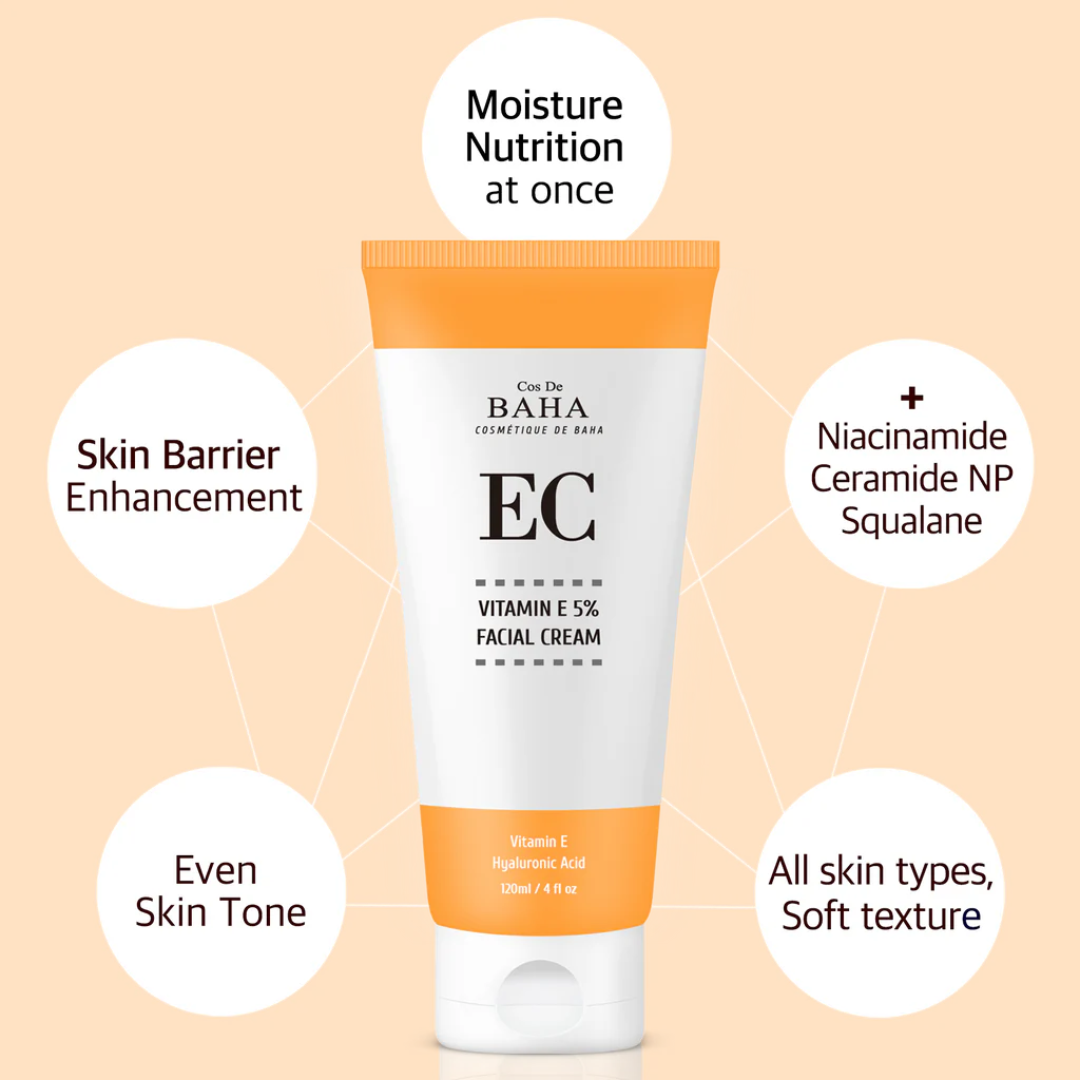 COS DE BAHA (EC) Vitamin E 5% Facial Cream 120ml