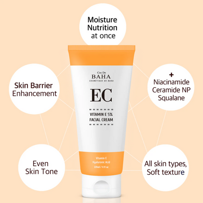 COS DE BAHA (EC) Vitamin E 5% Facial Cream 120ml