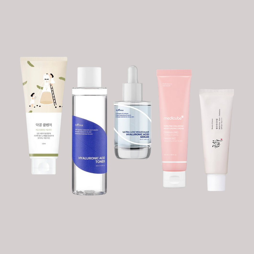 ELIKO GLOW 5 Step Korean Skincare Routine Set For Dry Skin Type