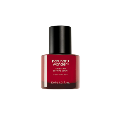 HARUHARU WONDER Rose PDRN Soothing Serum is a lightweight, calming serum designed to hydrate, soothe, and restore tired-looking skin. Formulated with Rose PDRN and Azelaic Acid, it helps improve uneven skin tone, reduce redness, and support healthy skin renewal. Niacinamide and Centella Asiatica Extract work to brighten and calm irritation, while Panthenol and Sodium PCA provide lasting hydration and strengthen the skin barrier. The creamy yet fast-absorbing texture leaves skin smooth, refreshed, and balanc