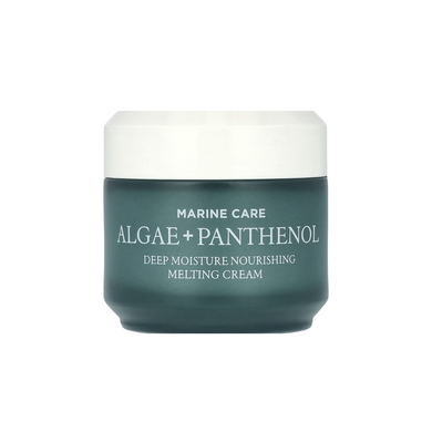 HEIMISH Marine Care Algae+Panthenol Deep Moisture Nourishing Melting Cream is a rich, deeply hydrating cream designed to nourish and repair dry, tired skin. Formulated with Marine Algae Extracts, Panthenol, and Hydrolyzed Collagen, it strengthens the skin barrier, boosts elasticity, and delivers long-lasting moisture. Copper Tripeptide-1 and Acetyl Hexapeptide-8 provide anti-aging benefits, while Niacinamide brightens and evens out skin tone. The luxurious texture melts effortlessly into the skin, leaving i