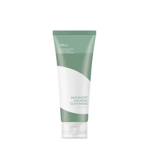 Load image into Gallery viewer, ISNTREE Real Mugwort Clay Mask is a powerful skin purifying treatment that combines the deep cleansing benefits of Kaolin and Bentonite clays with the soothing properties of Artemisia Princeps Extract. This mask effectively removes impurities and excess oil, while ingredients like Willow Bark and Camellia Sinensis Leaf Water help calm and soothe the skin. Enriched with botanical extracts and minerals, it revitalizes the complexion, making it ideal for sensitive and acne-prone skin