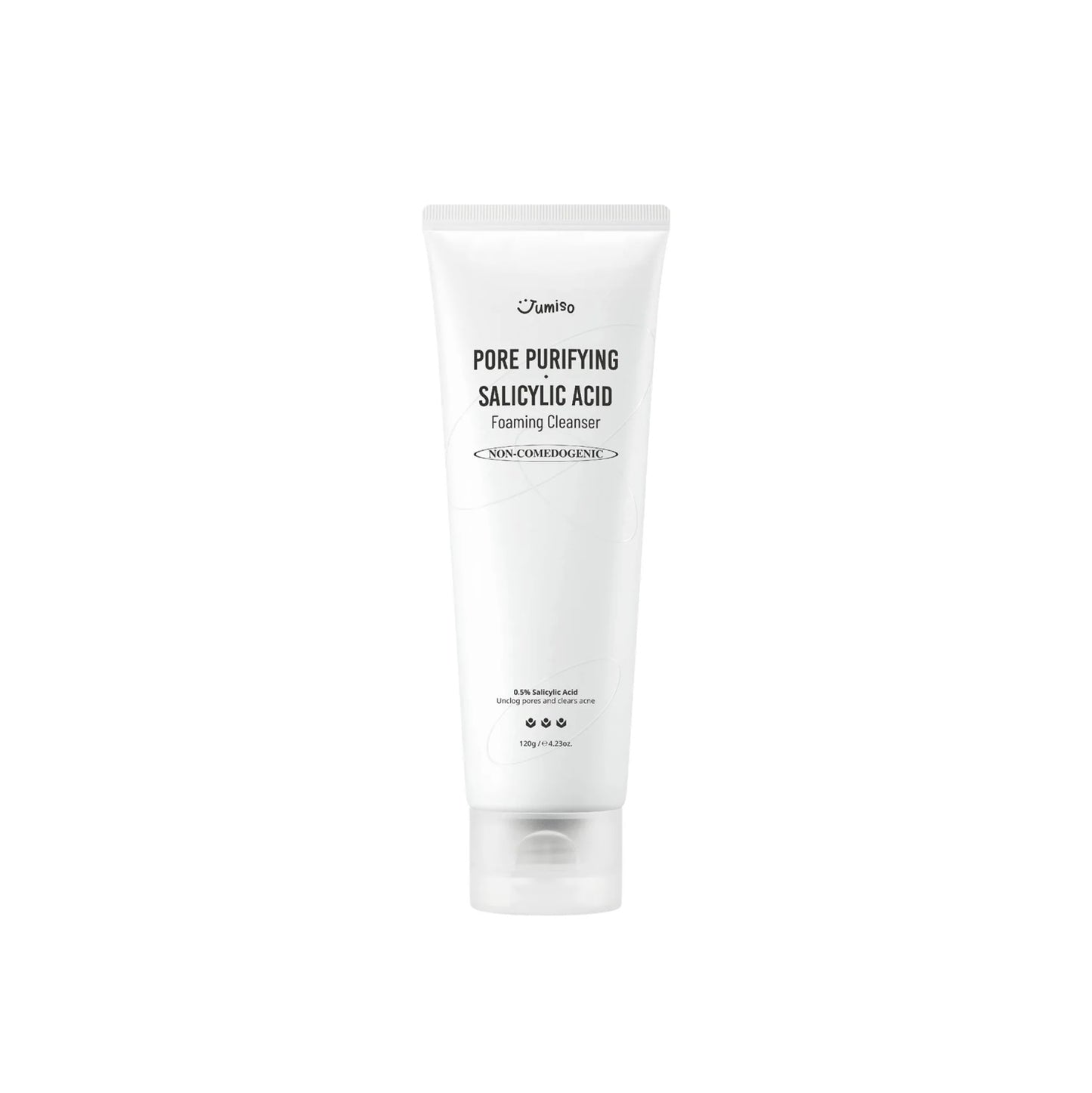 JUMISO Pore Purifying Salicylic Acid Foaming Cleanser is a gentle yet effective cleanser designed to deeply cleanse pores and reduce breakouts. Formulated with Salicylic Acid, it helps to exfoliate and purify the skin, targeting blackheads and excess oil. The addition of Coptis Japonica Root Extract and Hippophae Rhamnoides Extract provides soothing and antioxidant benefits, while Ascorbic Acid brightens the complexion. This foaming cleanser leaves your skin feeling refreshed, clean, and balanced.