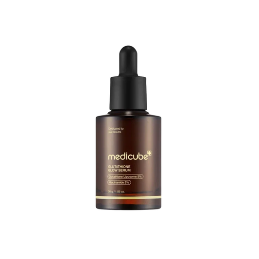 MEDICUBE Glutathione Glow Serum is designed to brighten and hydrate your skin. Featuring Glutathione and Niacinamide, this serum targets dark spots and evens out skin tone for a radiant complexion. It’s enriched with multiple forms of Hyaluronic Acid to provide deep hydration, helping to smooth fine lines and plump the skin. Ideal for daily use, this serum suits all skin types and is perfect for achieving a luminous, healthy glow.