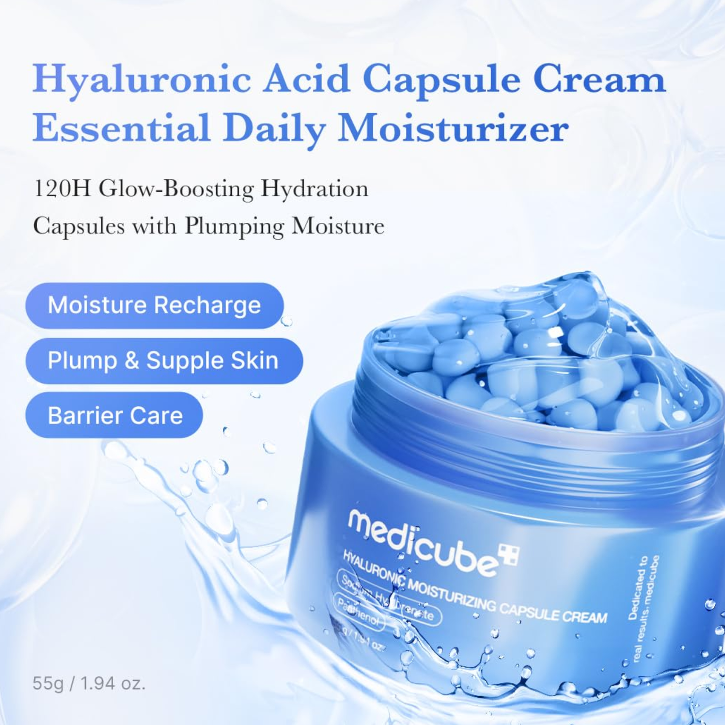 MEDICUBE Hyaluronic Moisturizing Capsule Cream 55g