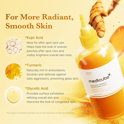 MEDICUBE Kojic Acid Turmeric Resurfacing Toner 250ml