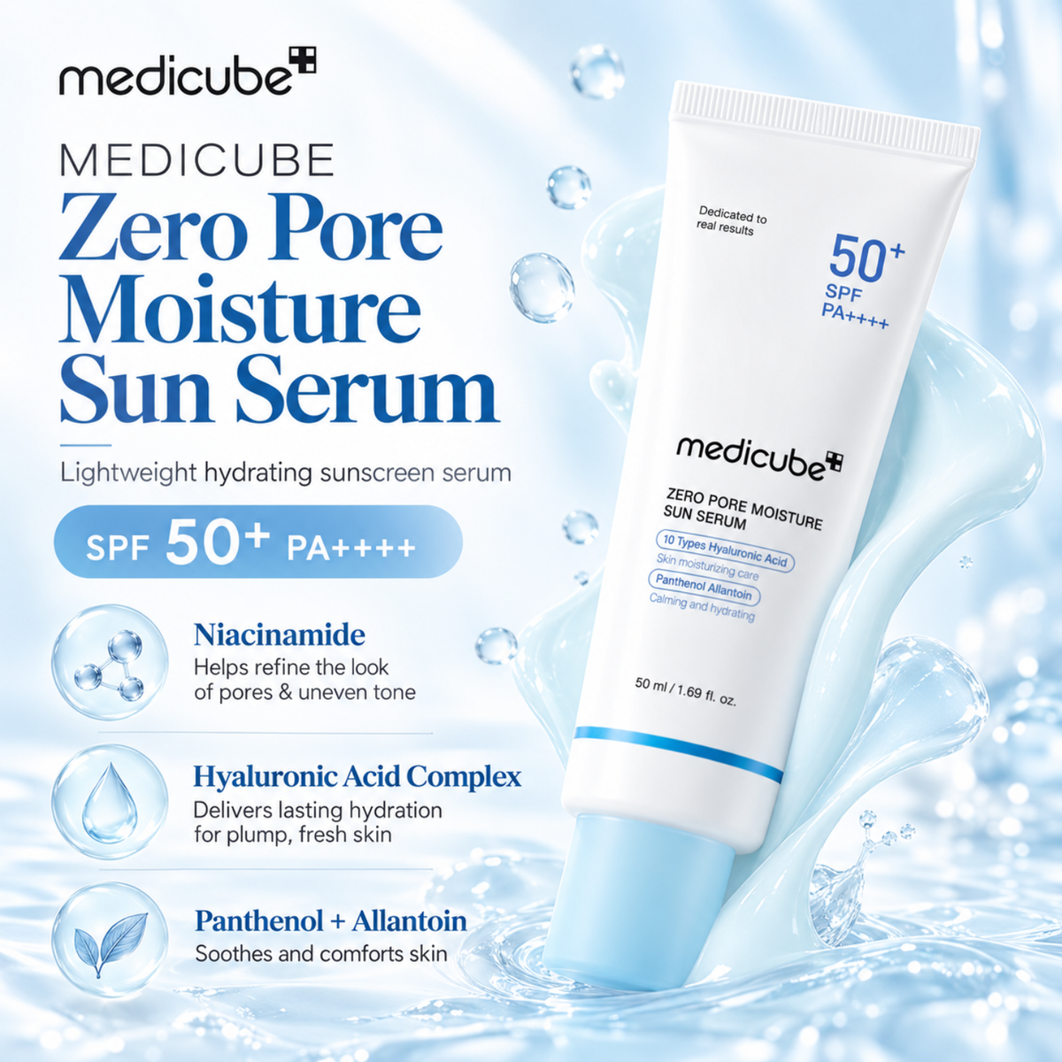 MEDICUBE Zero Pore Moisture Sun Serum 50ml