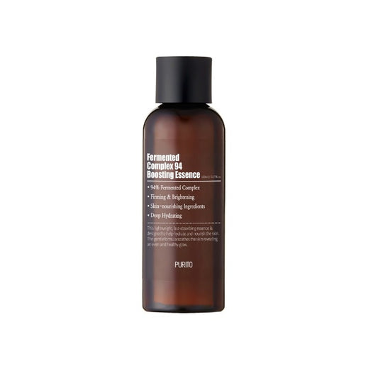 PURITO Fermented Complex 94 Boosting Essence is a lightweight, nourishing essence that enhances skin radiance and hydration. Formulated with 94% fermented ingredients, including Rice Ferment and Green Tea Extract, it helps improve skin texture, brighten tone, and prep the skin for better absorption of skincare. Enriched with Niacinamide, Allantoin, and Sodium Hyaluronate, it soothes and moisturizes for a healthier, more balanced complexion.