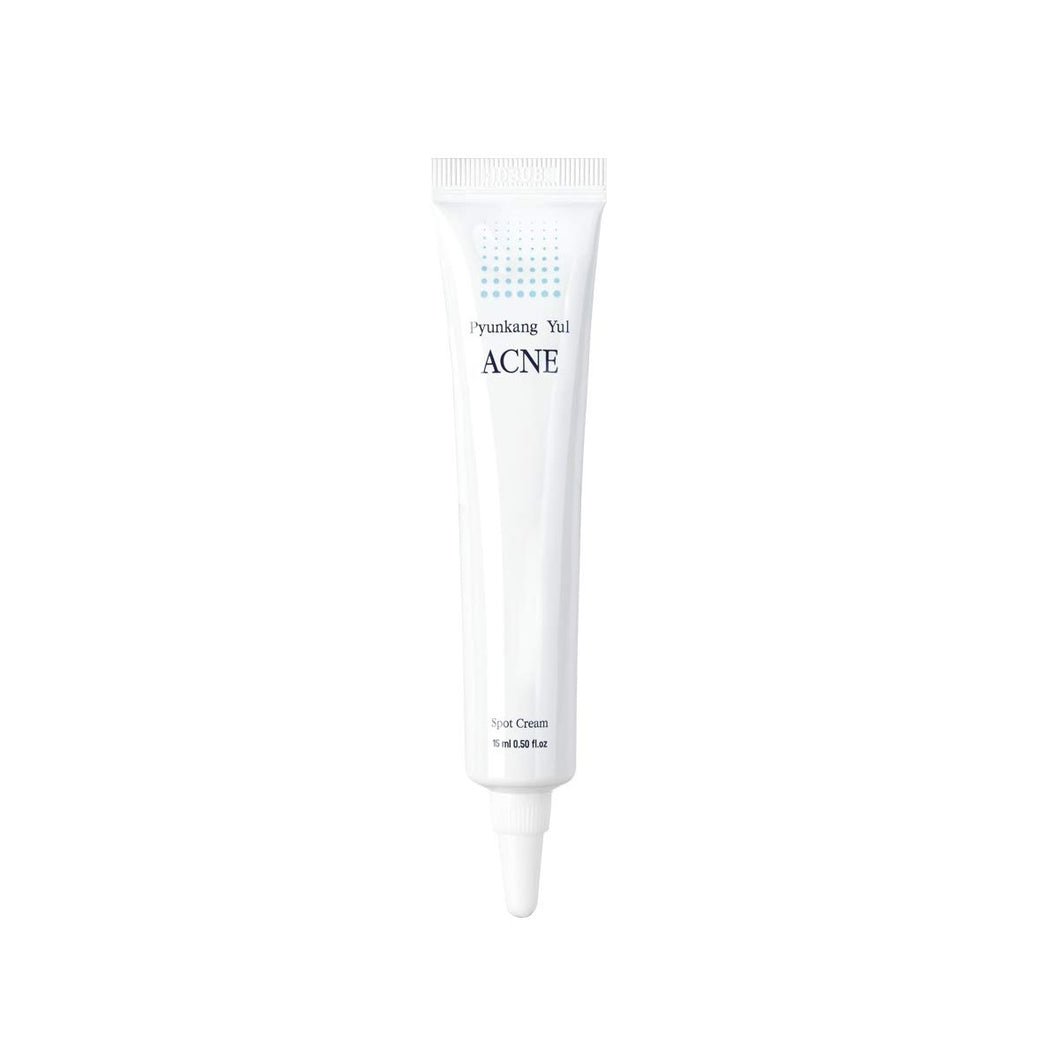 PYUNKANG YUL Acne Spot Cream is a fast-acting treatment that targets blemishes while soothing and repairing the skin. Enriched with Niacinamide, Willow Bark Extract, and Centella Asiatica, it calms inflammation and reduces redness. Copper Tripeptide supports skin regeneration, helping to fade post-acne marks and strengthen the skin barrier. Perfect for spot-treating breakouts without irritation.