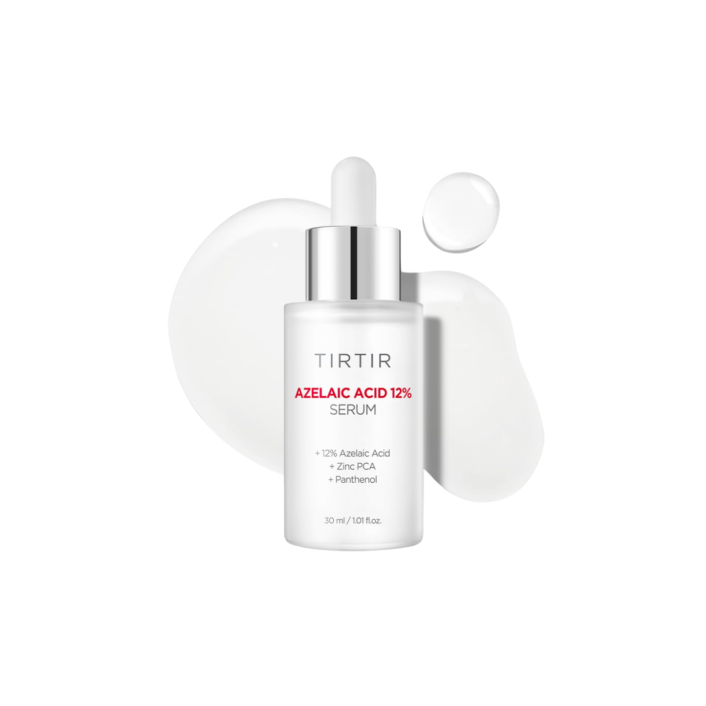 TIRTIR Azelaic Acid 12% Serum is a targeted treatment serum designed to help reduce blemishes, calm redness, and improve uneven skin tone. Formulated with 12% Azelaic Acid, Panthenol, and Zinc PCA, it helps balance oil, refine skin texture, and support clearer-looking skin while maintaining hydration. The lightweight formula absorbs smoothly, leaving skin feeling balanced and comfortable.