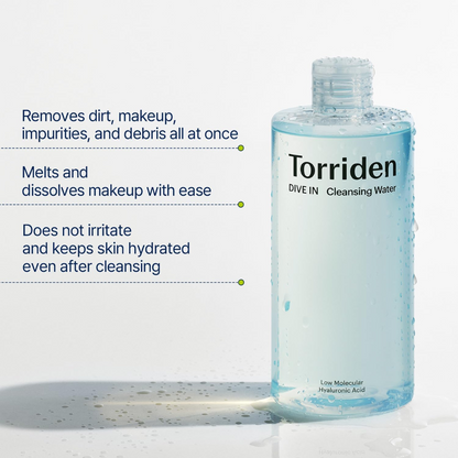 TORRIDEN DIVE-IN Low Molecular Hyaluronic Acid Cleansing Water 400ml