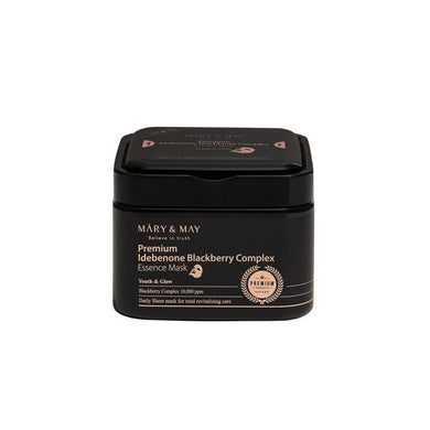 MARY&MAY Premium Idebenone Blackberry Complex Essence Mask 20 Sheets