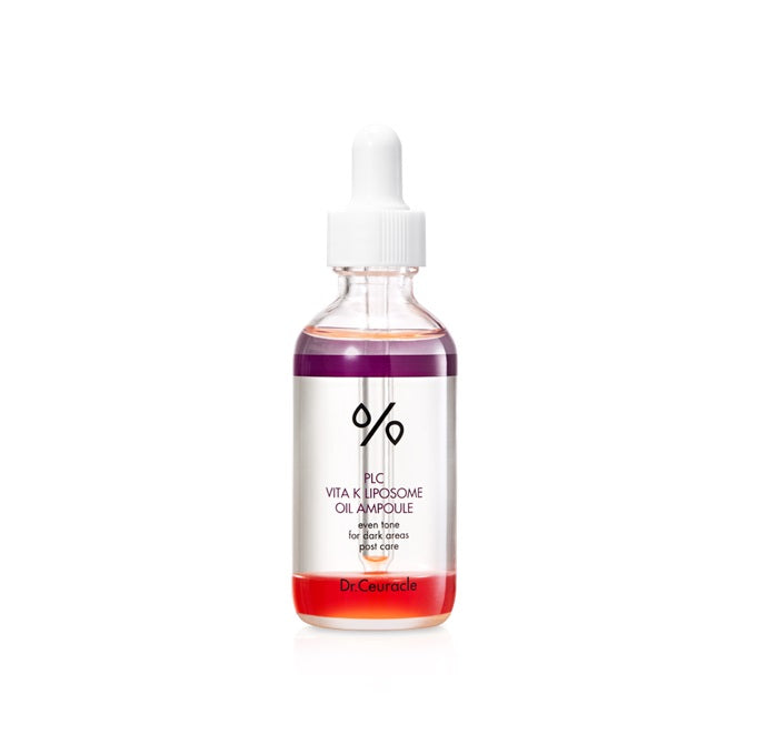 Dr. Ceuracle PLC Vita K Liposome Oil Ampoule is a nourishing treatment designed to soothe and revitalize the skin. Formulated with a blend of Vitamin K and Moringa Seed Oil, it helps reduce redness and improve skin elasticity. Enriched with extracts from Cabbage, Broccoli, and Cucumber, this ampoule delivers essential nutrients and antioxidants, while Sodium Hyaluronate deeply hydrates the skin. Its lightweight texture absorbs easily, leaving the skin looking smooth and radiant. Suitable for all skin types,