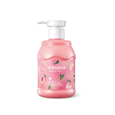FRUDIA My Orchard Peach Body Wash gently cleanses and nourishes the skin with a delightful blend of natural fruit extracts. Enriched with Peach Fruit Extract, Blueberry, and a cocktail of Apple, Strawberry, and Kiwi, this body wash leaves your skin feeling refreshed and hydrated. Perfect for a rejuvenating shower experience