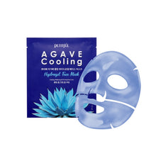 Load image into Gallery viewer, PETITFEE Agave Cooling Hydrogel Face Mask is a refreshing, hydrating mask designed to cool and soothe the skin. Infused with Agave Extract, Blueberry, and Eggplant Extracts, it provides deep hydration while calming and revitalizing your complexion. The addition of Shea Butter and a blend of seaweed extracts helps to nourish and protect the skin, leaving it soft and rejuvenated. This hydrogel mask is perfect for a cooling and soothing skincare experience, ideal for restoring moisture and vitality.